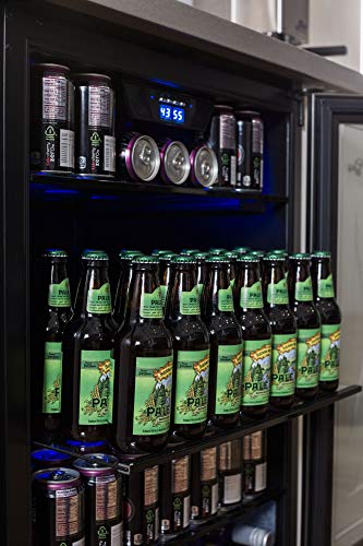 EdgeStar CBR1502SG 24 Inch Wide 142 Can Built-In Beverage Cooler with Tinted Door - Thumbnail 5