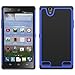 ZTE Lever Case, LK [Shock Absorption ] Impact Resistant Hybrid Dual Layer Armor Defender Protective Case Cover for ZTE Lever LTE (Blue)