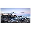 Wieco Art Portland Lighthouse Canvas Prints Wall Art Ocean Sunset Beach Seascape Pictures Paintings for Living Room…