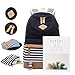 Meisohua Teen Girls Backpack Stripe Canvas Backpack for Girls High School Backpack with USB Laptop Backpack for Women 15.6 inch 2 in 1 Set Black
