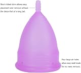 CROING Reusable Menstrual Cups Set of 4, Small & Large, Silicone, Purple, White view 3