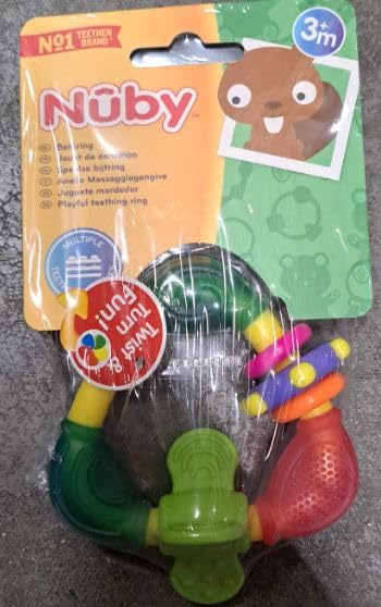 Nuby Spin N' Teethe Teether, Colors May Vary