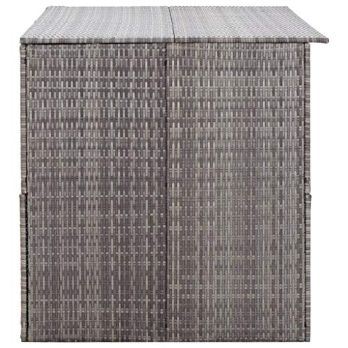 Tidyard Garten Auflagenbox Poly Rattan Gartenbox Groß Kissenbox Tischtruhe Truhe, mit Gasdruckfedern, 150×100×100 cm… – Bild 8