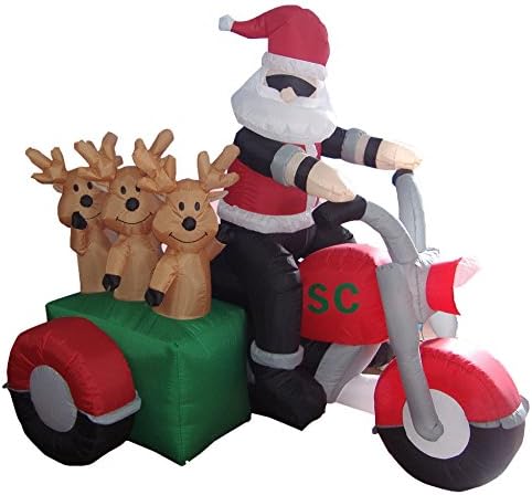 6 Foot Long Inflatable Santa Claus and 