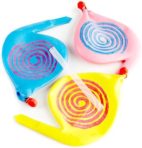 Spinning &amp; Screaming Flying Saucer Balloons Party Favor (8 Count)