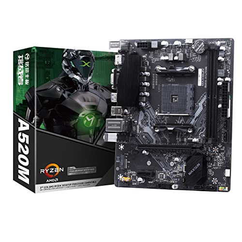 MAXSUN A520 M-ATX Motherboard AMD AM4 Zen 3, DDR4, PCIe3.0 x16, SATA 6Gb/s, M.2, USB 3.1, HDMI/VGA for All Ryzen 1000-4000 Series CPU