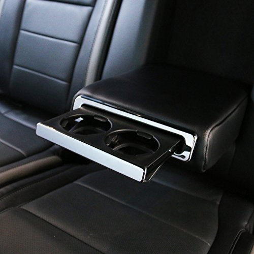 Justautotrim Chrome Rear Seat armrest Modeling Frame cover trims for 2015 2016 2017 2018 Ford F150 & 2017 2018 f250 F350