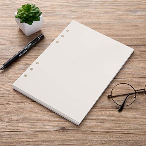 A6 Refill Paper Refillable Paper Unlined Blank Filler Paper Loose Leaf Paper 6-Holes Inserts 135 Sheets 270 Pages - Thumbnail 3