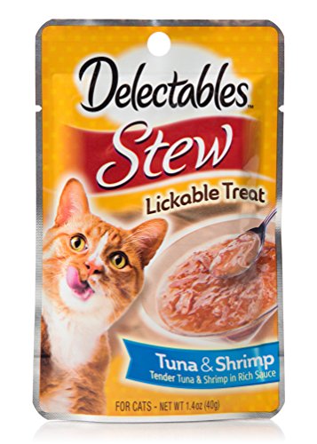 Delectables Stew Lickable Wet Cat Treats - Tuna & Shrimp - 12 Pack