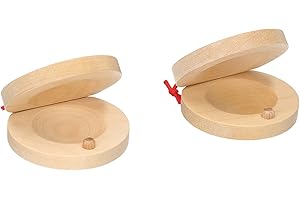 Pair of Castanets Wooden Castanet Finger Clappers Musical Instrument