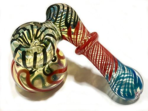 Ham1 : 6" Multicolored Twisted Glass + FREE JUTE POUCH :H1-JPX1
