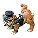 Collections Etc Tough Guy Biker Bulldog Peeing Dog Statue Yard Lawn Ornament