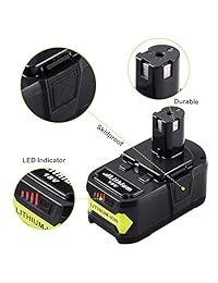 Dosctt Repuesto para batería Ryobi de 18 V, batería Worx y Milwaukee y cargador Makita