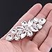 Santfe Fashion Crystal Rhinestone Flower Shoe Buckle Shoe Clips for Bridal Wedding Party Shoe Decoration (Silver)