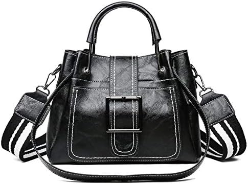 Kingto Women Small Leather Handbag Messenger Bag Tote Top-Handle Shoulder Bag Multi-Pocket Crossbody Bag for Ladies