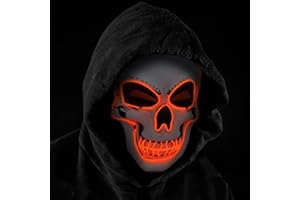 Halloween Mask LED Light up Costumes Scary Mask for Party Supplies Favor