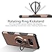 SmartLegend Galaxy S8 Plus Case with Metal Ring Holder Kickstand, Dual Layer Shockproof Heavy Duty Protection Defender Armor Case [Magnetic Car Mount Compatible] for Samsung Galaxy S8 Plus- Rose Gold