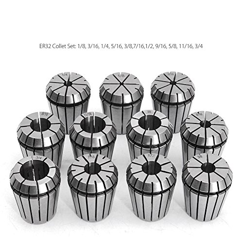 MT3 Shank With 11PC ER32 Collet Set ER32 Chuck & Spanner For Milling Machine