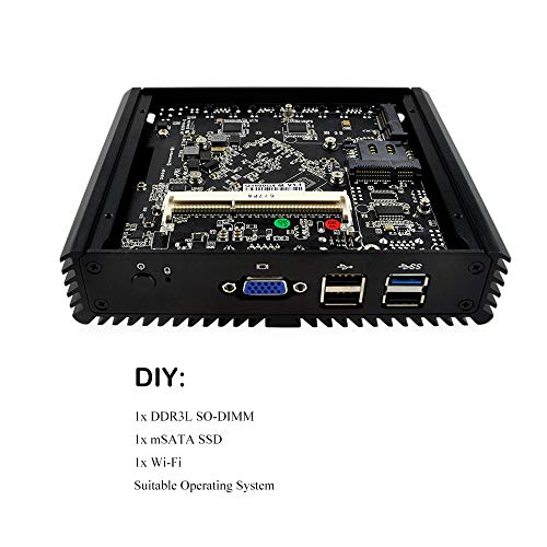 Qotom Mini PC with 8GB RAM 64GB SSD, 4 Intel LAN Port, VGA, 4 USB Port, celeron j1900 Processor Quad core 2 GHz, Fanless… - Image 3