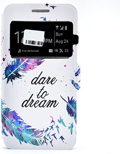 Galaxy S7edge Case,ARRYNN[Window View][Magnetic Closure]coloured drawing Ultra Thin Flip Leather Wallet Cover Folio Case With Stand Card Holder Slot for Samsung Galaxy S7edge(bluewings)