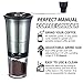 QcoQce Manual Coffee Grinder - Adjustable Hand Grinder - Ceramic Conical Burr Mill - Mini Portable Home Kitchen Travel Coffee Bean Grinder/Coffee Mill - Perfect Gift for Every Coffee Lover