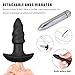 Butt Plug - Vibrating Anal Trainning Sets Sex Toys Dildo Vibrator Pack of 3 Soft Silicone Medical Grade Anal Trainer Kit Flexible Waterproof for Men Women Toy, Black