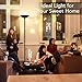 Floor Lamp - Torchiere Floor Lamp, 24W Dimmable Floor Lamp, 2160 Lumens, 3000K Warm White, Energy-saving, Metal Material, LED Floor lamp for Living Room, Standing Lamps for Bedrooms, Reading & Office
