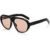 SevenColor Trendy Oversized Aviator Sunglasses for Women Men Big Retro Round Sun Glasses 70s Vintage Shades