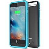 iPhone 6S Battery Case - iPhone 6 Battery Case, Trianium Atomic S Portable Charger for Apple iPhone 6 6S Battery Charging Case [Black/Blue] 3100mAh External Protective Juice Power Bank [MFI Certified]