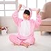 WAFUNNE Kids Rabbit Costume Cosplay Halloween Easter Animal Onesie for Boys Girls Child Pink Bunny XL