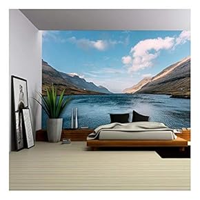 Landscape with Mountain Under The Sky - Removable Wall Mural | Self-Adhesive Large Wallpaper - 66x96 inches