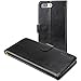iPhone 7 Plus Case, iPhone 8 Plus Case, Moze iPhone 7 Plus Wallet Case [4 Card Slots ] [Wrist Strap] [Stand Feature] PU Leather Flip Wallet Case Cover for iPhone 7 Plus / iPhone 8 Plus - Black
