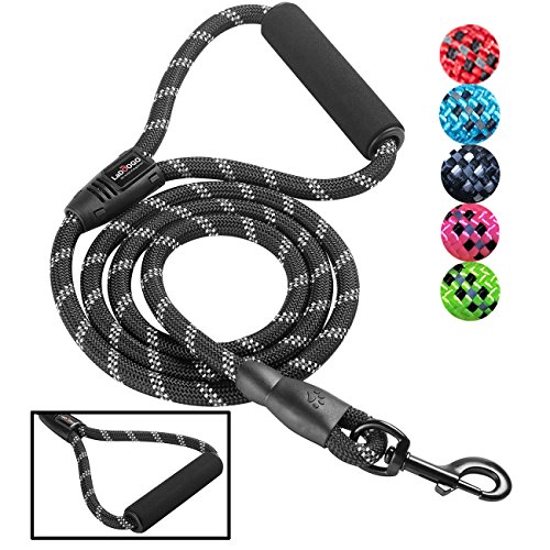 ladoogo Heavy Duty Dog Leash with Padded Handle 5 ft Long Dog Training Walking Leashes for Medium Large Dogs