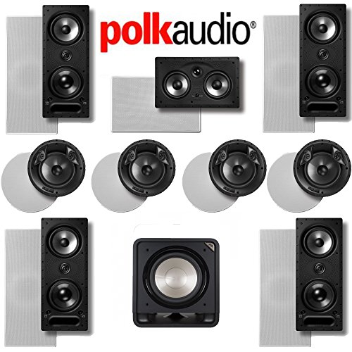 Polk Audio 265LS 9.1-Ch Vanishing Series In-Wall / In-Ceiling Home Theater System (265-LS + 255C-RT + 80F/X-RT + HTS12)
