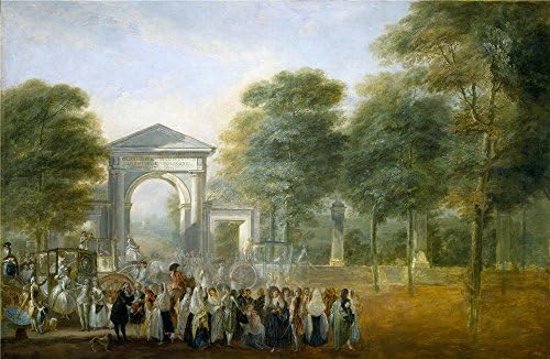 The High Quality Polyster Canvas Of Oil Painting 'Paret Y Alcazar Luis The Botanical Garden Seen From The Paseo Del Prado Ca. 1790 ' ,size: 18 X 28 Inch / 46 X 70 Cm ,this Reproductions Art Decorative Prints On Canvas Is Fit For Home Office Decor And Home Artwork And Gifts