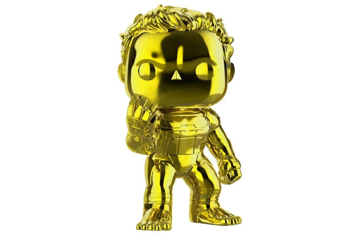 Funko Pop! Marvel: Avengers Endgame - Gold Chrome Hulk - Bobble-Head Item weight- 0.16 Kilograms FUN41352