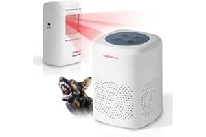 RANXINYUAN Barking Dog Motion Sensor-Pir Human Body Dog Barking Alarm Realistic Wireless Loud 1000Ft Door Chimes Home Security 1 Receiver 1 Motion Dectector Driveway Alarm Kit…