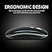 Rechargeable Wireless Mouse, 2.4GHz Slim Silent Click Wireless Optical Mouse, Best Long Range Wireless Mouse for Laptop & PC, Compatible with Mac, MacBook Pro & MacBook Air etc,by AODOOR (Black)