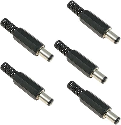 Switch Electronics 3.1mm x 6.3mm Male DC Power Plug Connector Jack Tip 5 Pack