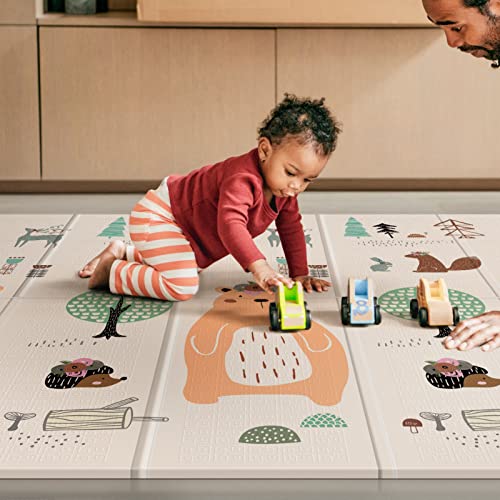 UANLAUO Baby Play Mat,79" X 71" Extra Large Foldable Baby Crawing Mat