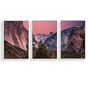 Canvas Wall Art for Living Room, Bedroom Mountain Framed Canvas Prints for Home Decoration Ready to Hang - 16"x24"x3 Panels