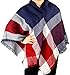 Moon Wood Women Blanket Scarf Winter Warm Tartan Plaid Shawl Wrap Large Check Square Scarves