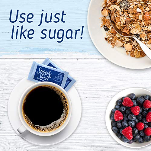 SUGARLY SWEET Zero Calorie Sweetener Packets with Aspartame, Sugar Substitute, Sugar Alternative, Blue Sweetener Packets, 2,000 Packets - Thumbnail 5