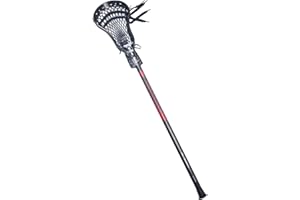 CAKLOR Lacrosse Complete Attack/Midfield Stick with Shaft & Head Mens-1 Sticks,Black