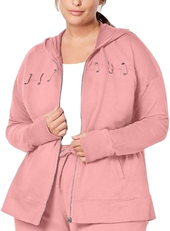 plus size pink hoodie