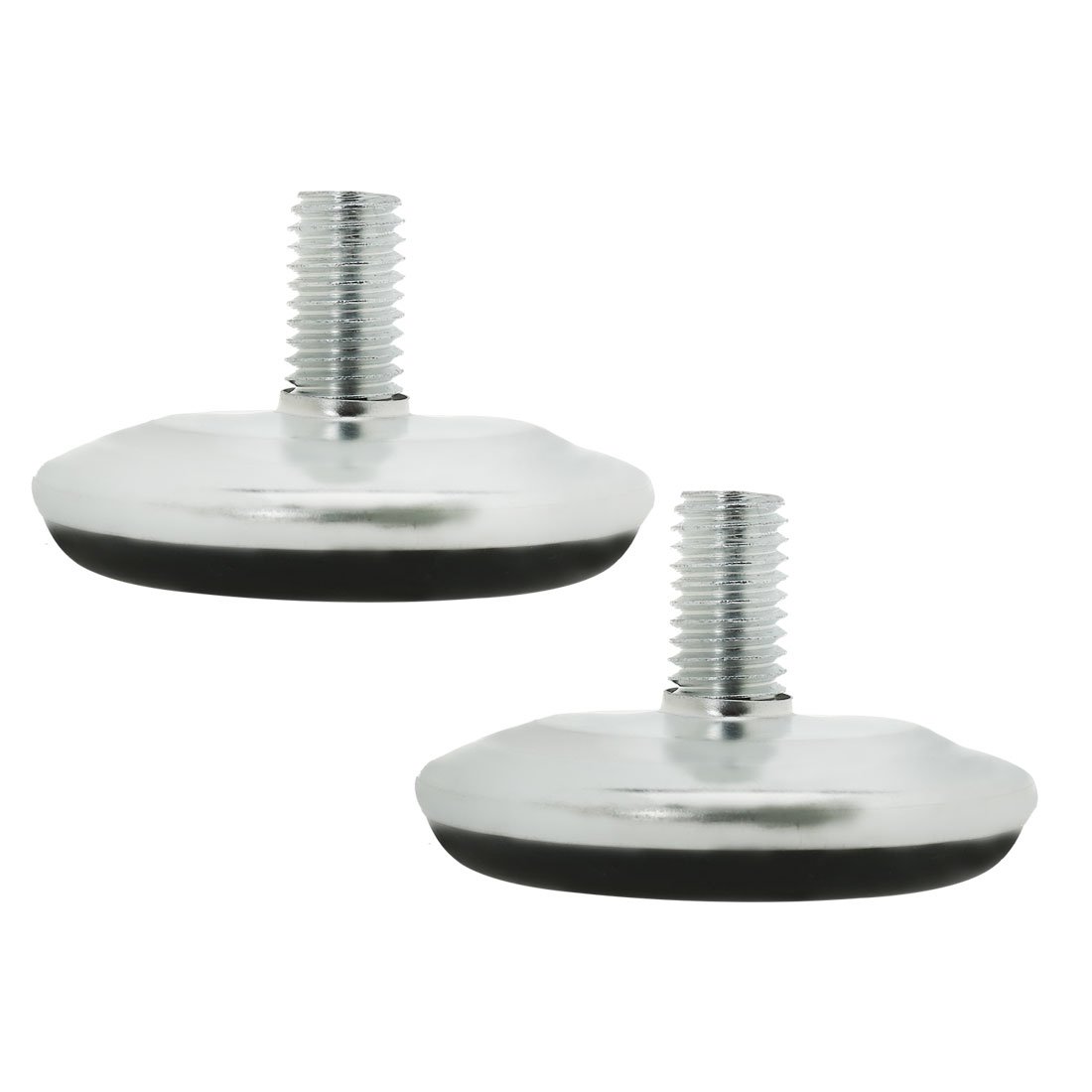 sourcingmap M10 x 20 x 50mm Screw on Furniture Glide Leveling Feet Adjustable Leveler Pad for Chair Industrial Machine Leg 2pcs