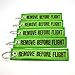 Rotary13B1 - Remove Before Flight Keychain - Lime Green - 5pcs