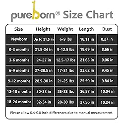 pureborn Unisex Baby Boys Girls Spring Fall Romper