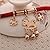 Winter's Secret Adjustable Lovely Horse Pendant Red Hand Knitting Heart Link Bracelet