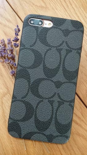 Gibbon iPhone7/8 Plus - US Fast Deliver Guarantee FBA- New Elegant Luxury Designer PU Leather Monogram Style Cover Case for Apple iPhone 7PLUS 8PLUS ONLY (CO Black)